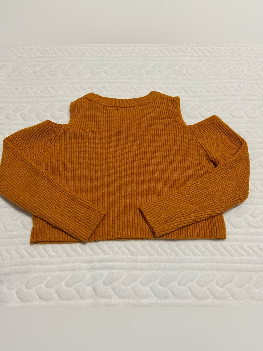 💗 Btween - Girls Cut-Out Shoulder Ribbed Cropped Sweater - Picture 5 of 7